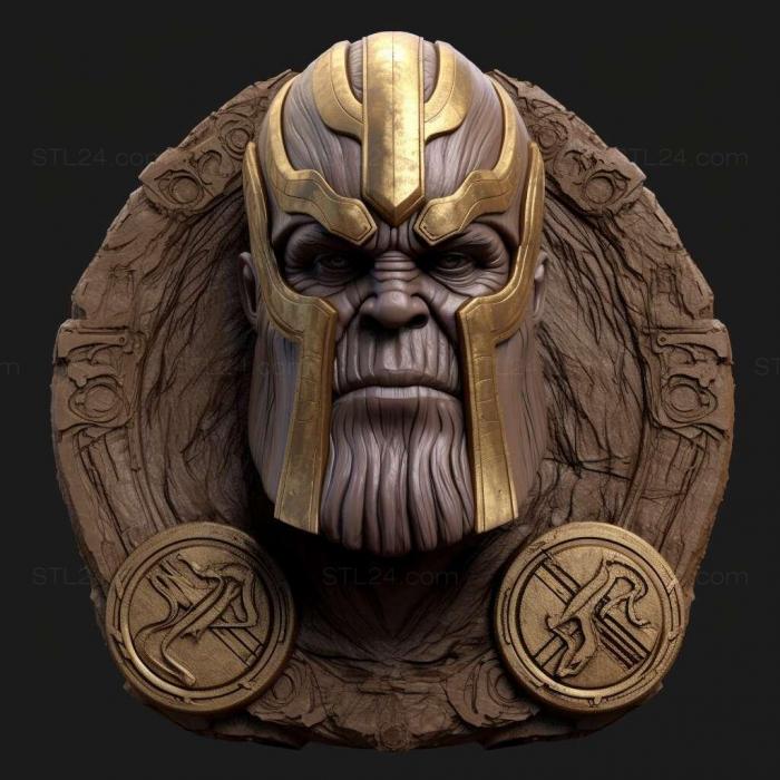 Characters (thanos 3d model 3, HERO_4443) 3D models for cnc